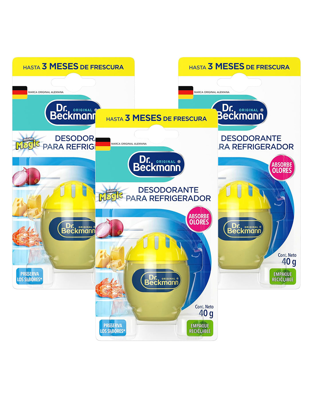 Dr. Beckmann Desodorante para Refrigerador 3 x 1 unid - Puntolimpieza